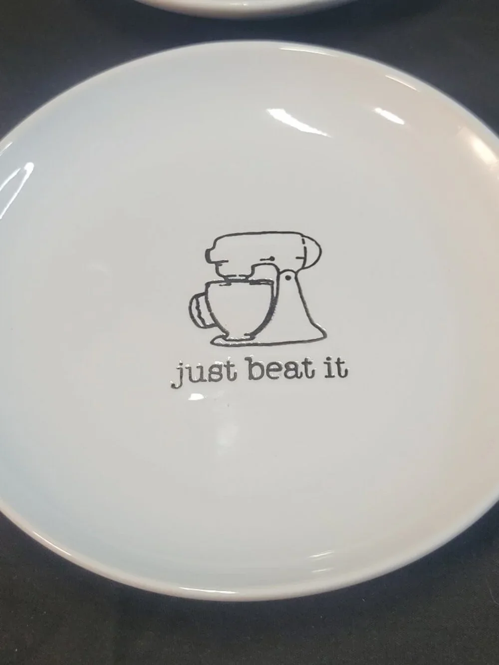 Pier 1 White 4 Appetizer Plates w/Assorted Cooking Designs 6